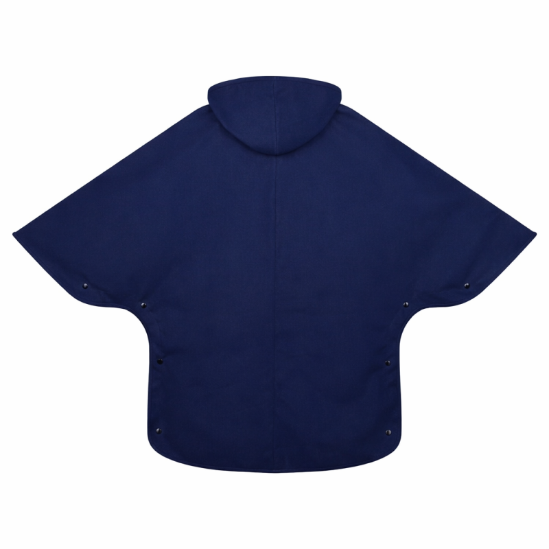 Wolfly męskie poncho do morsowania bluza dla morsa z kapturem przeciwdeszczowe granat - 2