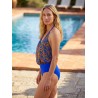 Wolfly limitowany strój kąpielowy bluzka plażowa luz blouse, , body, połyskująca tkanina wielkolorowa len jedwab