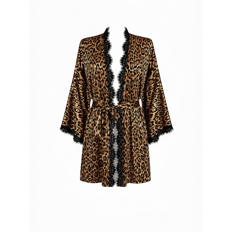 Jedwabne kimono damskie 100% jedwab – długie kimono premium Wolfly